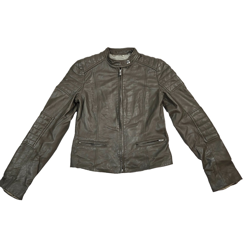Banana Republic Women's Lamb Leather Jacket, Limited‎ Edition, Gray - Size XS